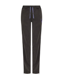 PANTALONI JOGGING DONNA SCRIPT ZIP LEG NERO SBIADITO/VIOLA