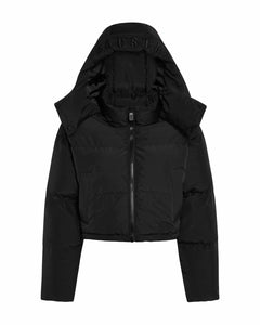 PIUMINO CON CAPPUCCIO ARCH AW23 DA DONNA - NERO